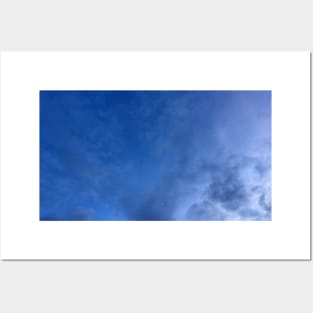Dark Blue Grainy Clouds - Cloudy Day Posters and Art